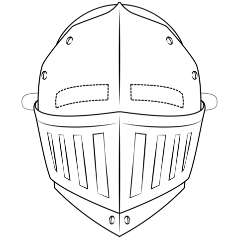 Knight Mask Coloring Page